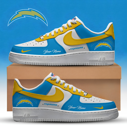 [SPECIAL OFFER] NEW CUSTOMIZED NFL09 LAC LOS ANGELES CHARGERS AF1 SNEAKERS