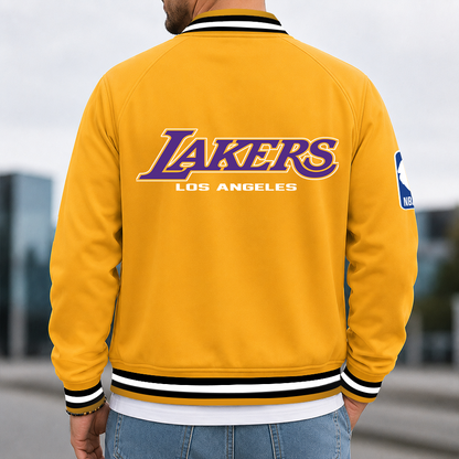 [HOT DEAL] NEW CUSTOMIZED NBA09 LLA LOS ANGELES LAKERS MULTICOLOR MEN'S CASUAL JACKET