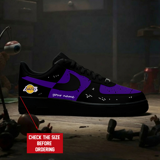 [HOT DEAL] NEW CUSTOMIZED NBA09 LLA LOS ANGELES LAKERS AF1 SHOES