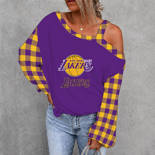 [HOT DEAL] NEW CUSTOMIZED NBA09 LLA LOS ANGELES LAKERS DROP SHOULDER SWEATSHIRT