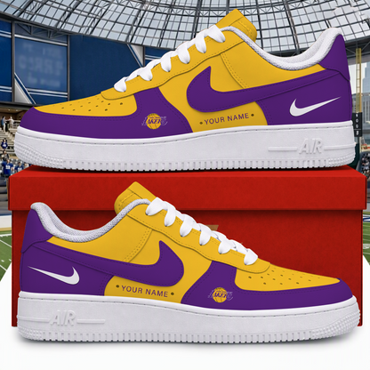 [HOT DEAL] NEW CUSTOMIZED NBA09 LLA LOS ANGELES LAKERS AF1 SHOES