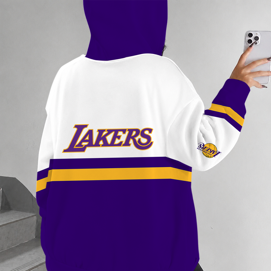 [HOT DEAL] NEW CUSTOMIZED NBA09 LLA LOS ANGELES LAKERS ZIP HOODIE