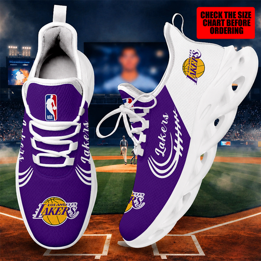 [HOT DEAL] NEW CUSTOMIZED NBA09 LLA LOS ANGELES LAKERS MAX SOUL SHOES