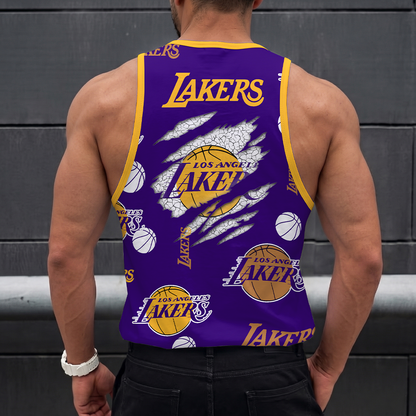 [HOT DEAL] NEW CUSTOMIZED NBA09 LLA LOS ANGELES LAKERS UNISEX TANK TOP