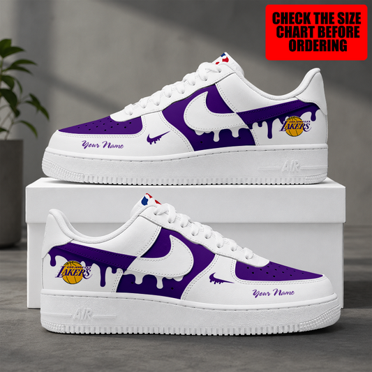 [HOT DEAL] NEW CUSTOMIZED NBA09 LLA LOS ANGELES LAKERS AF1 SHOES