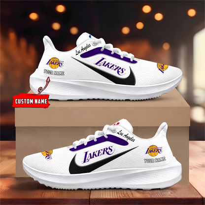 [HOT DEAL] NEW CUSTOMIZED NBA09 LLA LOS ANGELES LAKERS ROAD RUNNING SHOES