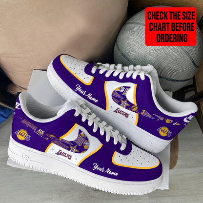 [HOT DEAL] NEW CUSTOMIZED NBA09 LLA LOS ANGELES LAKERS AF1 SHOES