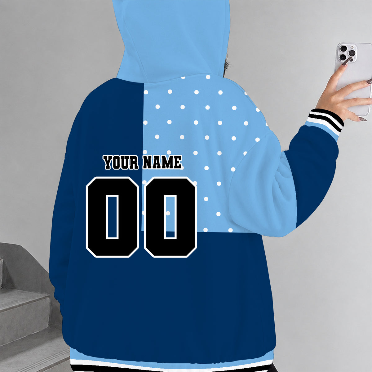 [FAN FAVORITE] NEW CUSTOMIZED NCAA MFF09 MBB MAINE BLACK BEARS STRAPPY ZIP HOODIE