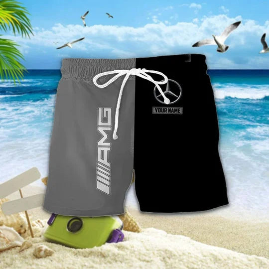 [FAN MUST-HAVE] NEW CUSTOMIZED F109 MER MERCEDES UNISEX HAWAIIAN SHIRT & SHORTS SET