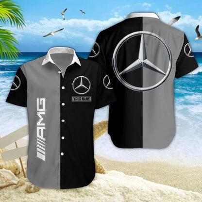 [FAN MUST-HAVE] NEW CUSTOMIZED F109 MER MERCEDES UNISEX HAWAIIAN SHIRT & SHORTS SET