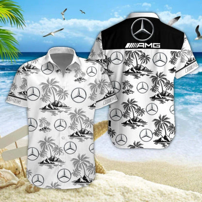 [FAN MUST-HAVE] NEW CUSTOMIZED F109 MER MERCEDES UNISEX HAWAIIAN SHIRT & SHORTS SET