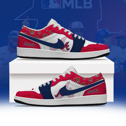 [FLASH SALE] NEW CUSTOMIZED MLB09 ABS ATLANTA BRAVES AIR JORDAN LOW SHOES