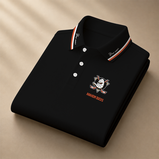 [SUPER SALE] NEW CUSTOMIZED NHL09 AHD ANAHEIM DUCKS POLO SHIRT