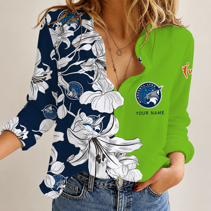 [FAN FAVORITE] NEW CUSTOMIZED WNBA09 MNL MINNESOTA LYNX WOMEN CASUAL SHIRT
