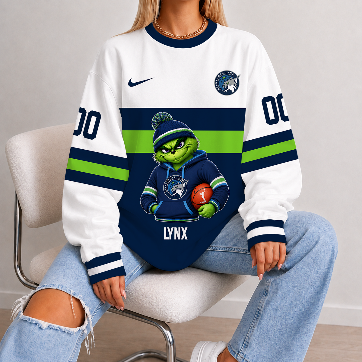 [FAN FAVORITE] NEW CUSTOMIZED WNBA09 MNL MINNESOTA LYNX UNISEX SWEATSHIRT