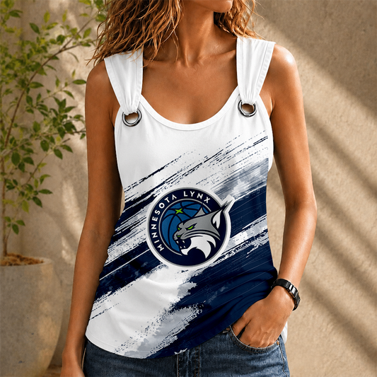 [FAN FAVORITE] NEW CUSTOMIZED WNBA09 MNL MINNESOTA LYNX O-RING SHOULDER TANK TOP
