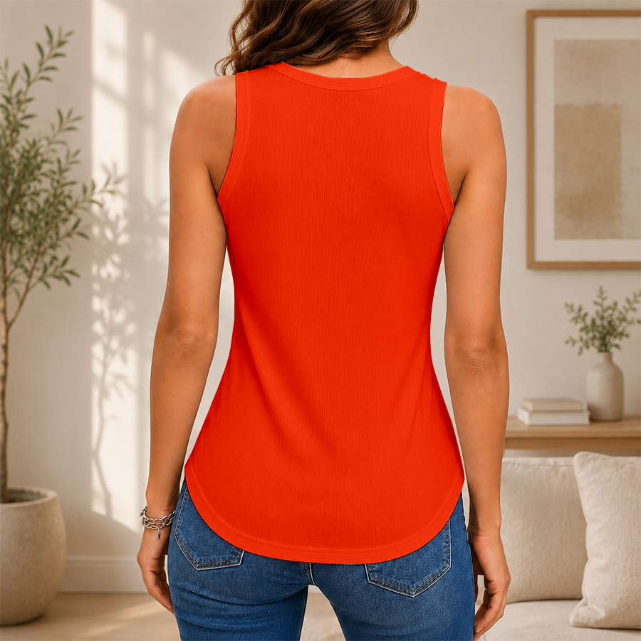 [FAN FAVORITE] NEW CUSTOMIZED NCAA CFH09 SYO SYRACUSE ORANGE WOMEN'S V-NECK TANK TOP