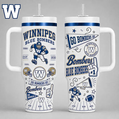 [FAN EXCLUSIVE] NEW CUSTOMIZED CFL09 WPG WINNIPEG BLUE BOMBERS HALLOWEEN  40OZ TUMBLER
