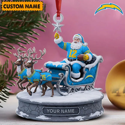 [SPECIAL OFFER] NEW CUSTOMIZED NFL09 LAC LOS ANGELES CHARGERS CHRISTMAS ACRYLIC ORNAMENT