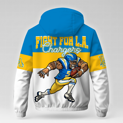 [SPECIAL OFFER] NEW CUSTOMIZED NFL09 LAC LOS ANGELES CHARGERS WINDBREAKER JACKET