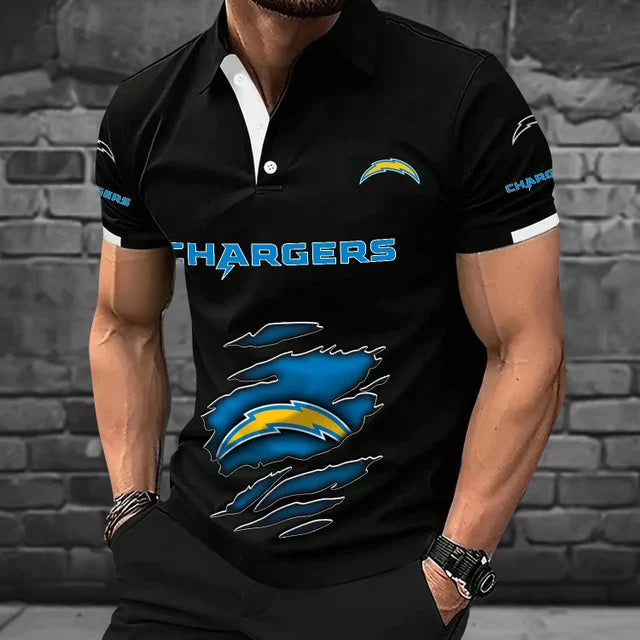 [SPECIAL OFFER] NEW CUSTOMIZED NFL09 LAC LOS ANGELES CHARGERS POLO SHIRT