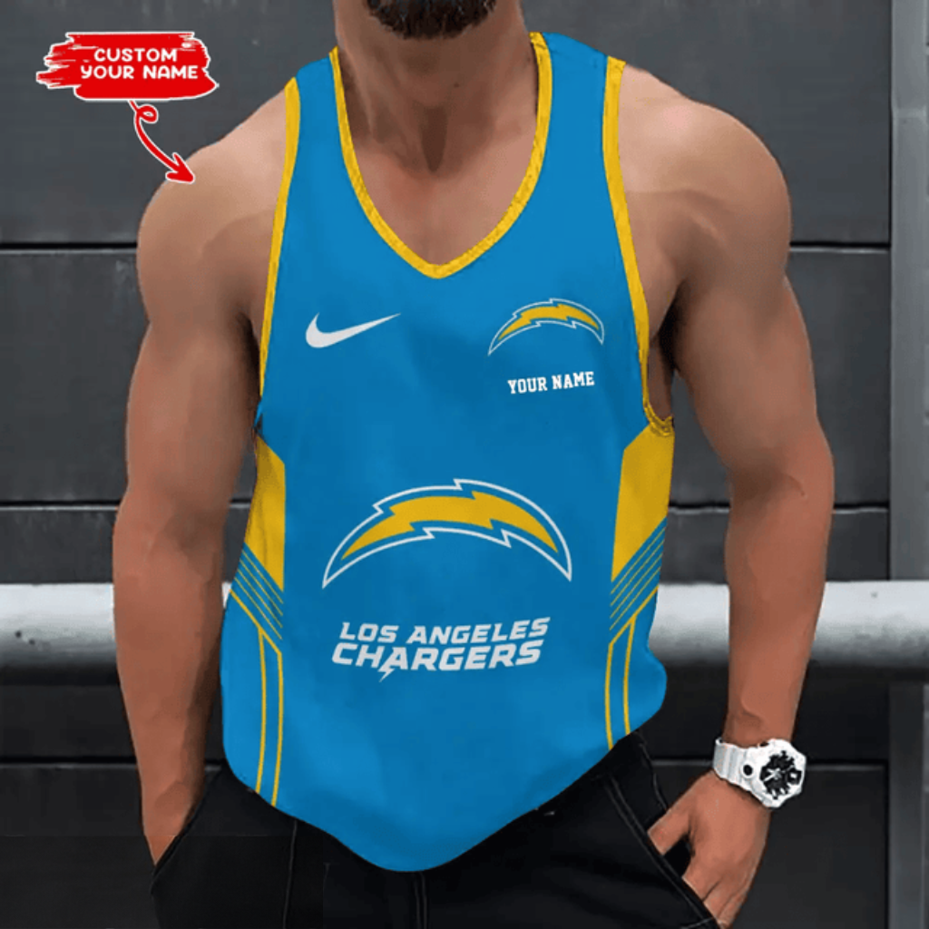 LIMITED EDITION - NEW CUSTOMIZED NFL09 LAC LOS ANGELES CHARGERS UNISEX TANK TOP