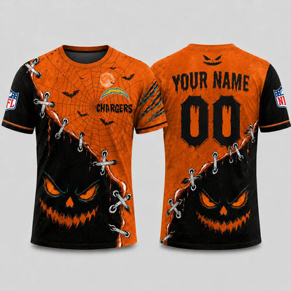 [SPECIAL OFFER] NEW CUSTOMIZED NFL09 LAC LOS ANGELES CHARGERS HALLOWEEN T-SHIRT, HOODIE & ZIP HOODIE