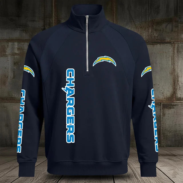 [SPECIAL OFFER] NEW CUSTOMIZED NFL09 LAC LOS ANGELES CHARGERS MEN'S MULTICOLOR QUARTER-ZIP PULLOVER