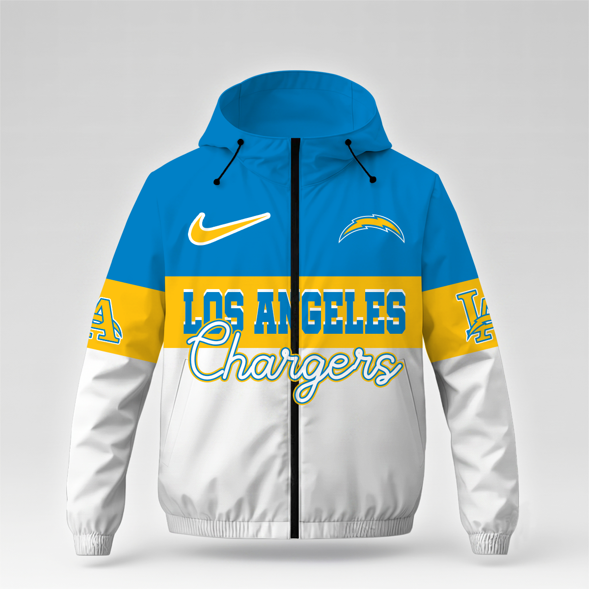 [SPECIAL OFFER] NEW CUSTOMIZED NFL09 LAC LOS ANGELES CHARGERS WINDBREAKER JACKET