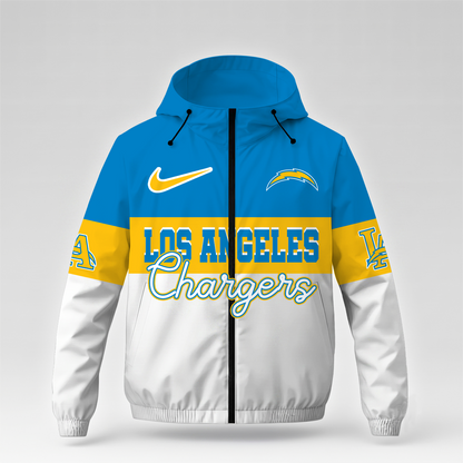 [SPECIAL OFFER] NEW CUSTOMIZED NFL09 LAC LOS ANGELES CHARGERS WINDBREAKER JACKET