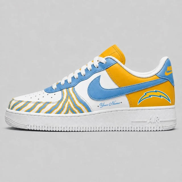 [SPECIAL OFFER] NEW CUSTOMIZED NFL09 LAC LOS ANGELES CHARGERS AF1 SHOES