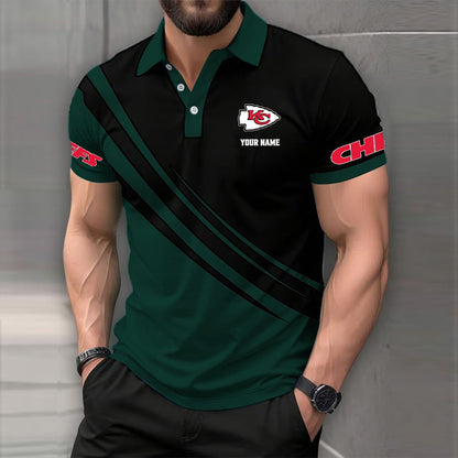 [SPECIAL OFFER] NEW CUSTOMIZED NFL01 KCC KANSAS CITY CHIEFS POLO SHIRT