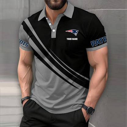 [SPECIAL OFFER] NEW CUSTOMIZED NFL27 NEP NEW ENGLAND PATRIOTS POLO SHIRT