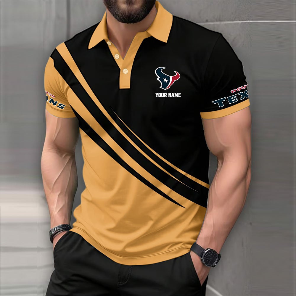 [SPECIAL OFFER] NEW CUSTOMIZED NFL15 HTT HOUSTON TEXANS POLO SHIRT
