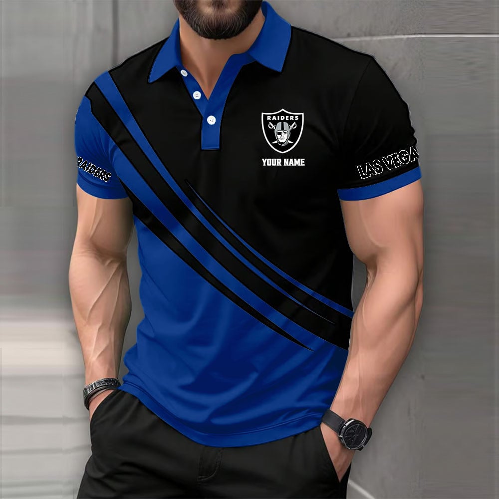 [SPECIAL OFFER] NEW CUSTOMIZED NFL07 LVR LAS VEGAS RAIDERS POLO SHIRT