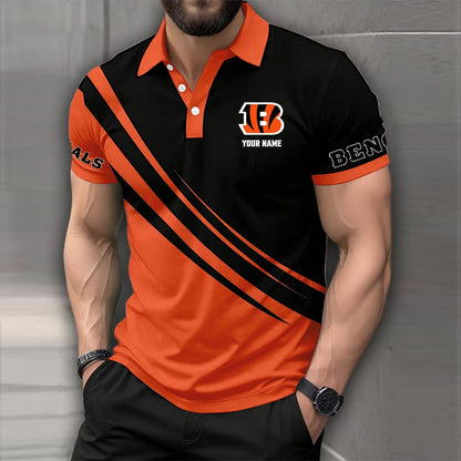 [SPECIAL OFFER] NEW CUSTOMIZED NFL16 CCB CINCINNATI BENGALS POLO SHIRT