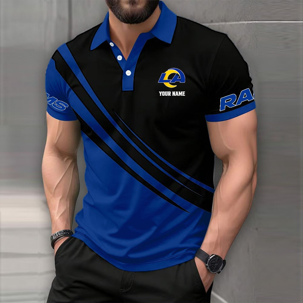 [SPECIAL OFFER] NEW CUSTOMIZED NFL22 LAR LOS ANGELES RAMS POLO SHIRT