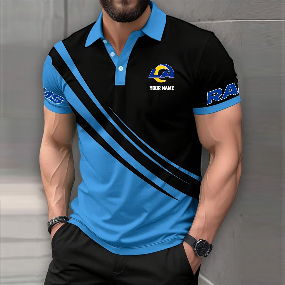 [SPECIAL OFFER] NEW CUSTOMIZED NFL22 LAR LOS ANGELES RAMS POLO SHIRT