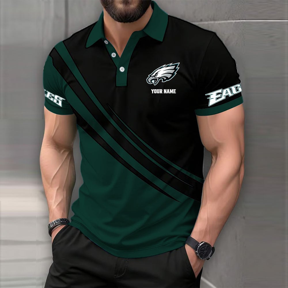 [SPECIAL OFFER] NEW CUSTOMIZED NFL02 PPE PHILADELPHIA EAGLES POLO SHIRT