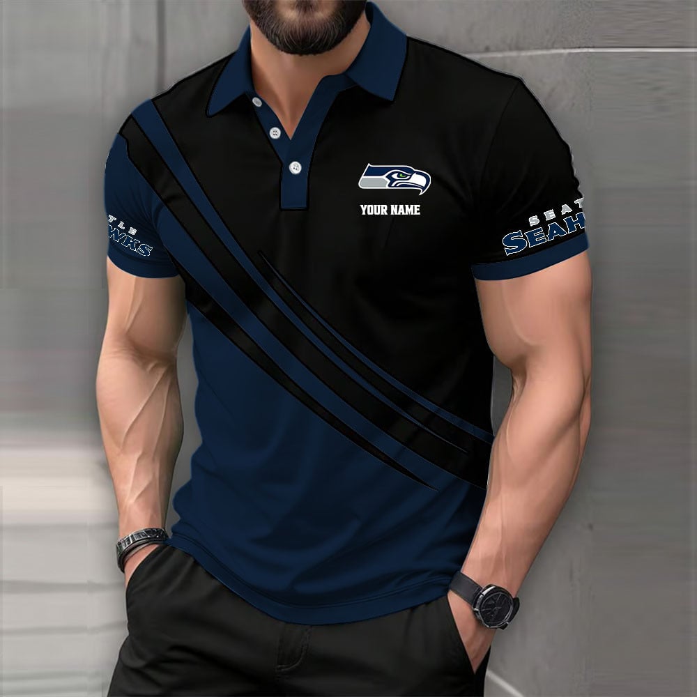 [SPECIAL OFFER] NEW CUSTOMIZED NFL06 SSH SEATTLE SEAHAWKS POLO SHIRT