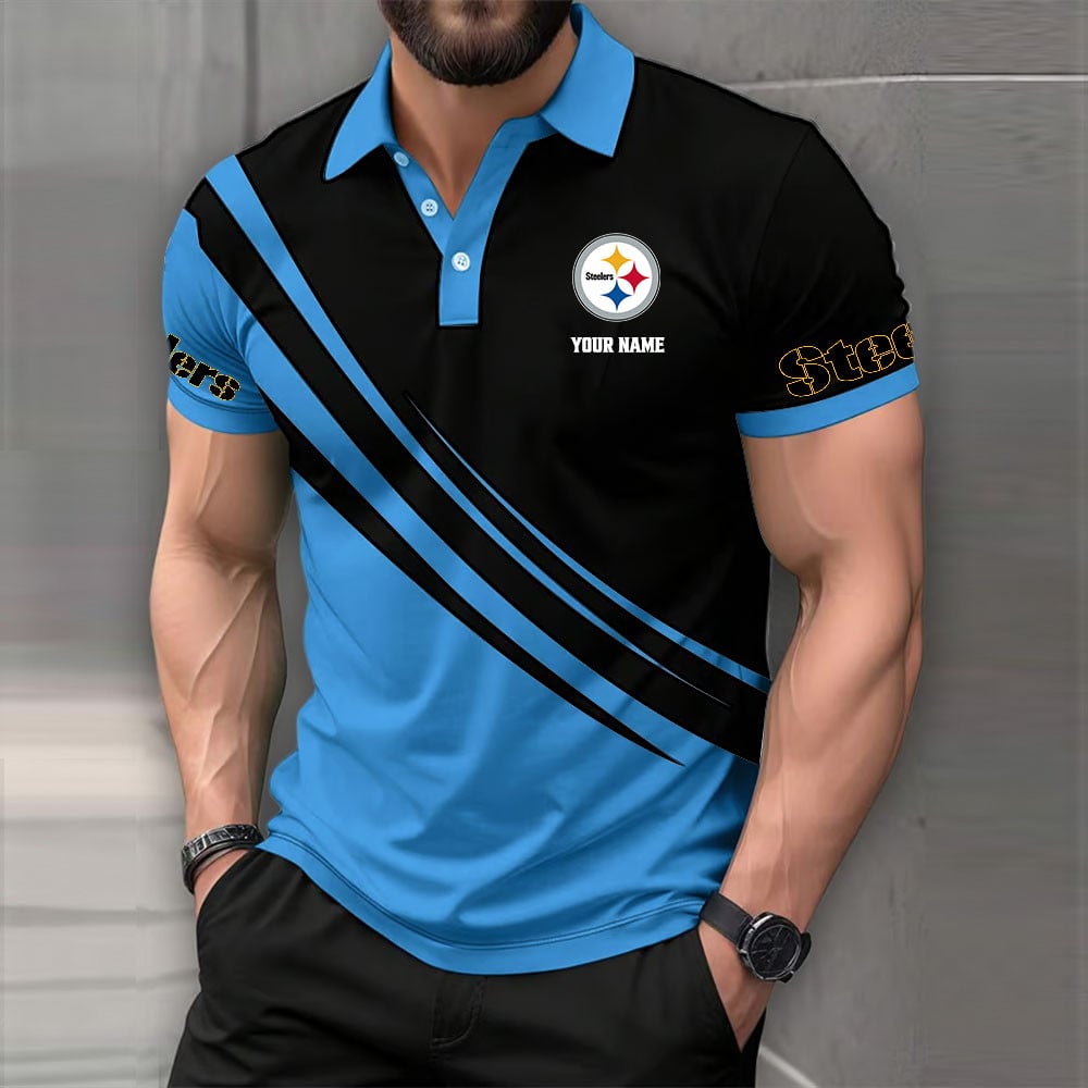 [SPECIAL OFFER] NEW CUSTOMIZED NFL14 PSB PITTSBURGH STEELERS POLO SHIRT