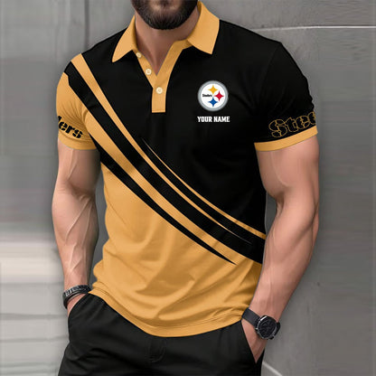 [SPECIAL OFFER] NEW CUSTOMIZED NFL14 PSB PITTSBURGH STEELERS POLO SHIRT