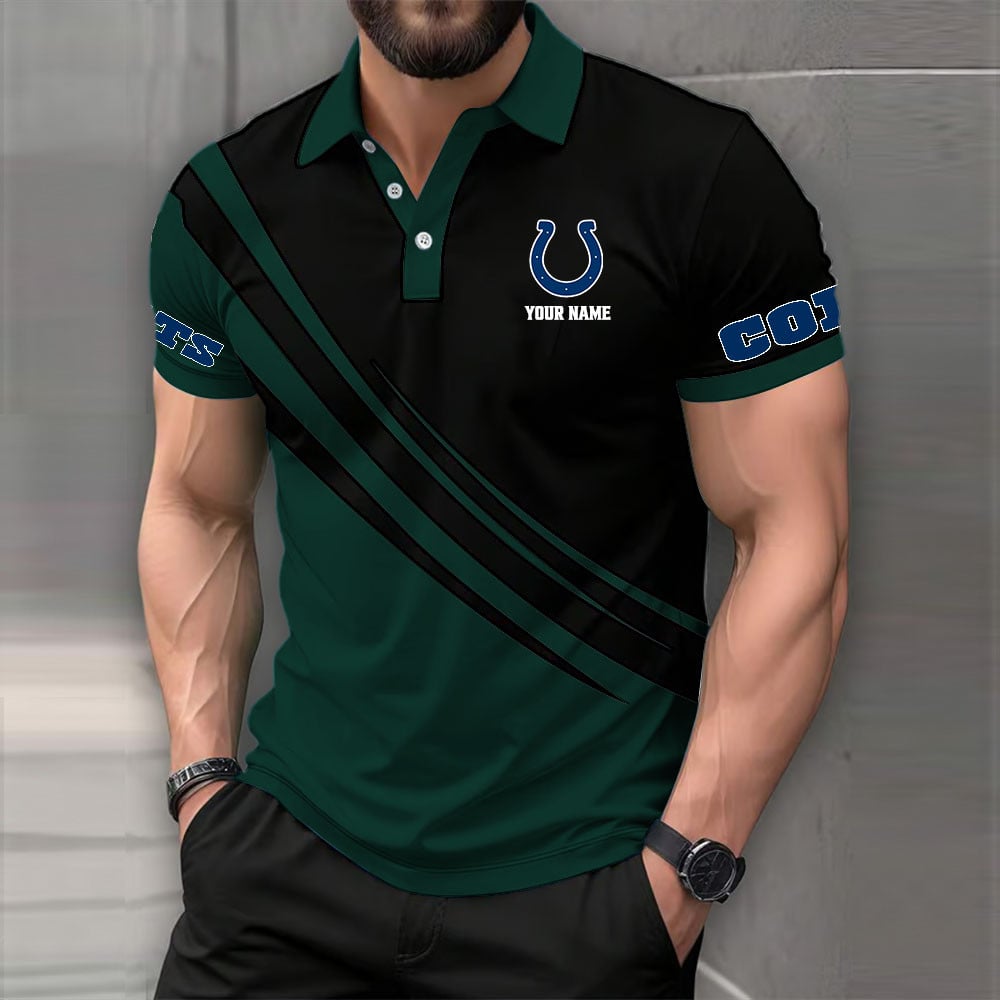 [SPECIAL OFFER] NEW CUSTOMIZED NFL17 IDC INDIANAPOLIS COLTS POLO SHIRT