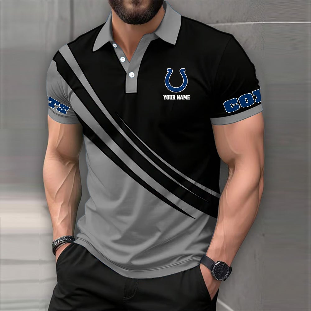 [SPECIAL OFFER] NEW CUSTOMIZED NFL17 IDC INDIANAPOLIS COLTS POLO SHIRT