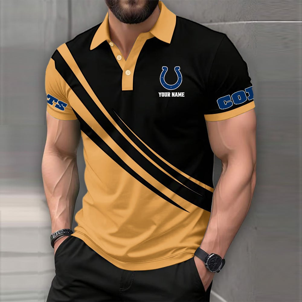 [SPECIAL OFFER] NEW CUSTOMIZED NFL17 IDC INDIANAPOLIS COLTS POLO SHIRT