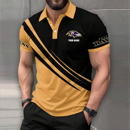 [SPECIAL OFFER] NEW CUSTOMIZED NFL28 BTR BALTIMORE RAVENS POLO SHIRT
