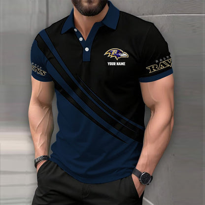 [SPECIAL OFFER] NEW CUSTOMIZED NFL28 BTR BALTIMORE RAVENS POLO SHIRT