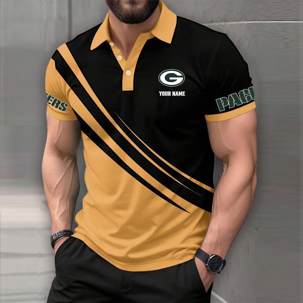 [SPECIAL OFFER] NEW CUSTOMIZED NFL08 GBP GREEN BAY PACKERS POLO SHIRT