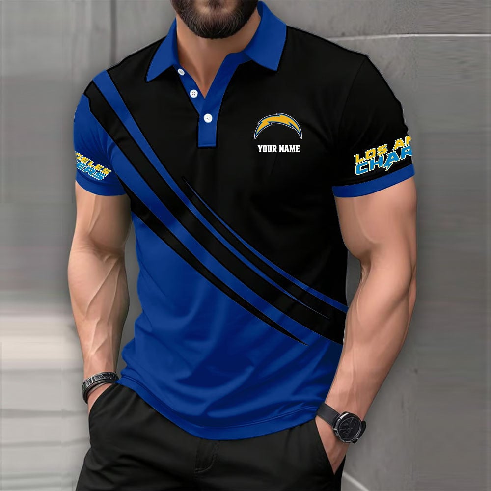 [SPECIAL OFFER] NEW CUSTOMIZED NFL09 LAC LOS ANGELES CHARGERS POLO SHIRT