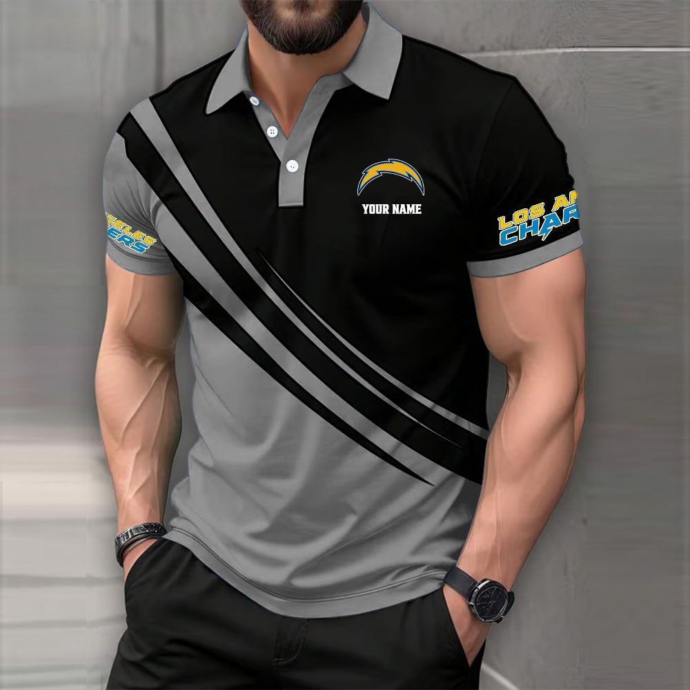 [SPECIAL OFFER] NEW CUSTOMIZED NFL09 LAC LOS ANGELES CHARGERS POLO SHIRT
